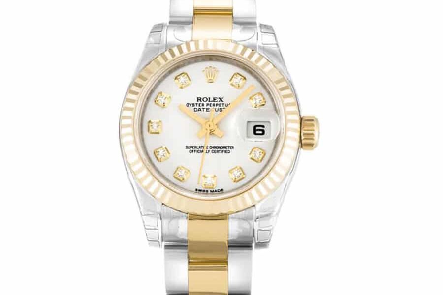 rolex datejust yellow gold diamond